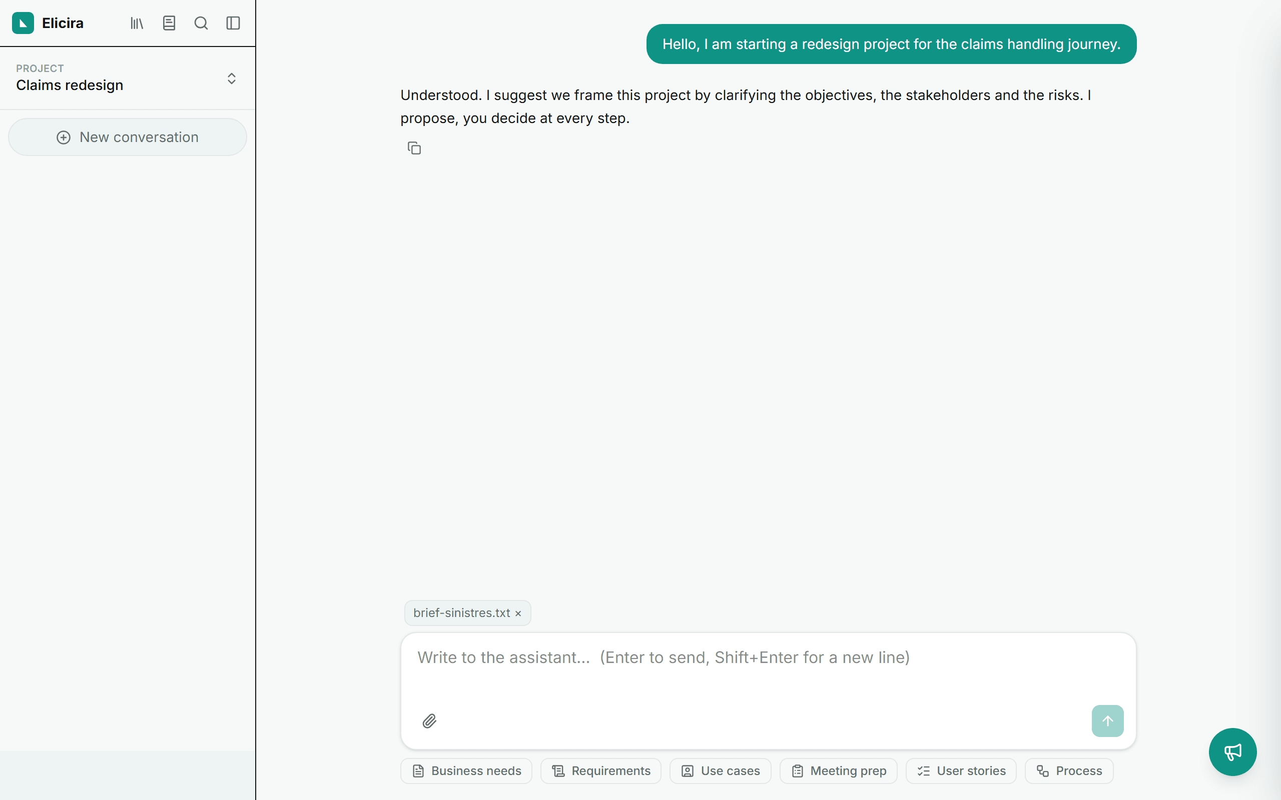 An attachment confirmed below the composer.